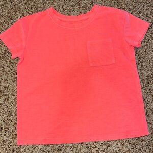 Cat & Jack Neon Coral-Red Crewneck Tee